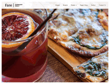Tablet Screenshot of farerestaurant.com